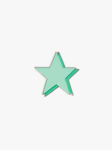 blue iron Etoile S&eacute;rigraphie (Star screen-print) lapel pin