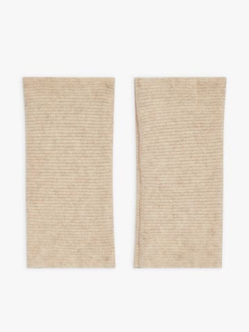 brown wool Petra fingerless gloves