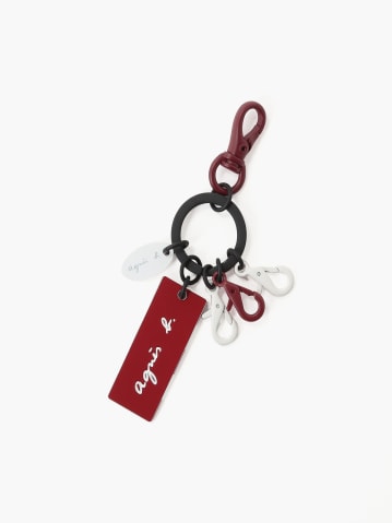 red "agn&egrave;s b." keyring