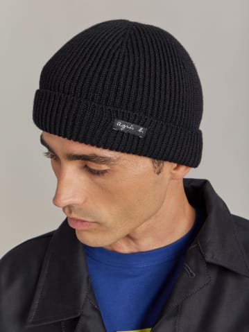 bonnet Seattle en laine noir 