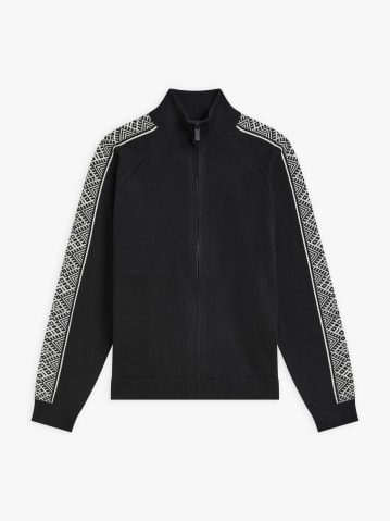 blouson Frise en jersey de laine m&eacute;rinos noir