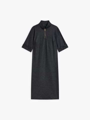 robe Lolote en jersey de laine chin&eacute; noir