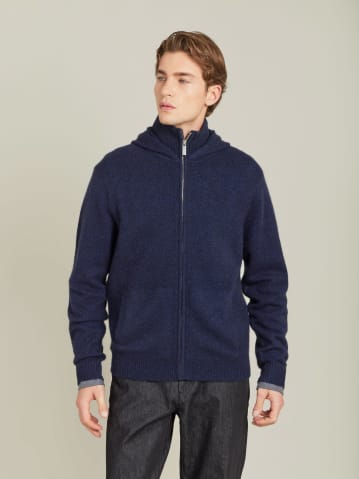 blouson Bronson en jersey de cachemire chin&eacute; bleu