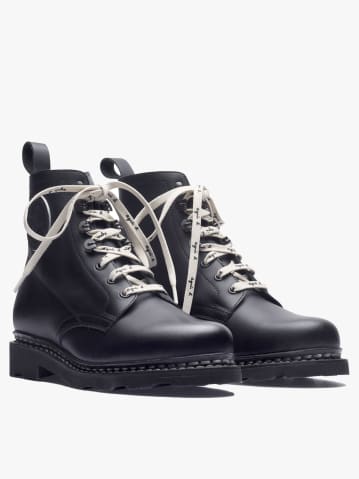 black leather boots Paraboot pour agn&egrave;s b.