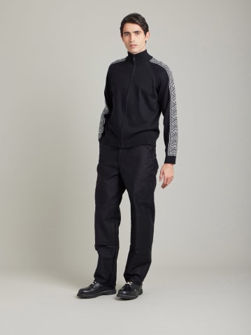 blouson Frise en jersey de laine m&eacute;rinos noir