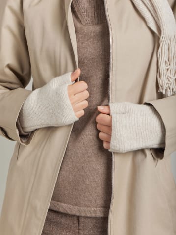 brown wool Petra fingerless gloves