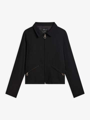 black polyester jacket