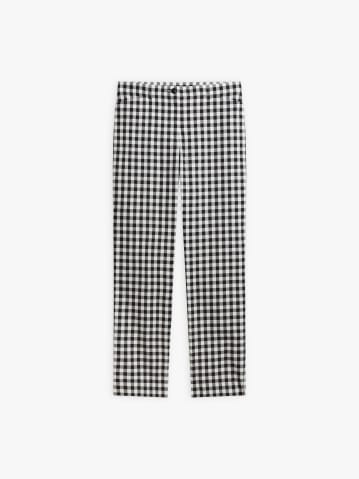 black cotton gingham pattern Elvy trousers