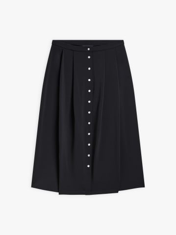 black polyamide cr&ecirc;pe Loise skirt
