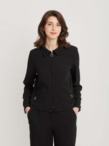 black polyester jacket