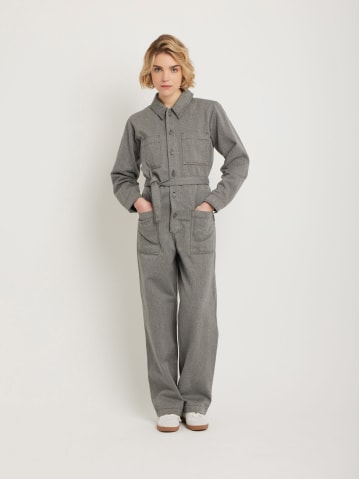 mottled grey cotton jumpsuit