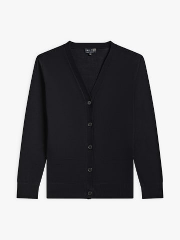 black cotton Alphonse cardigan