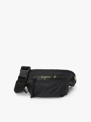 sac banane en nylon noir