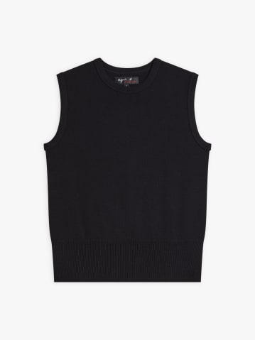 black cotton Poete vest top