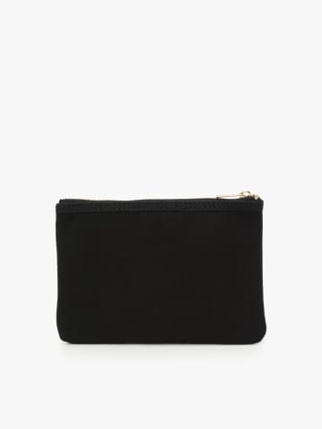 black cotton clutch bag