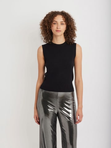 black cotton Poete vest top