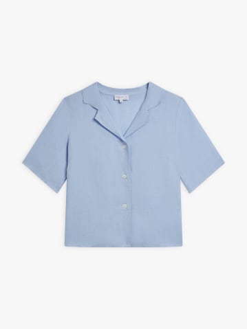 blue linen Lysette shirt