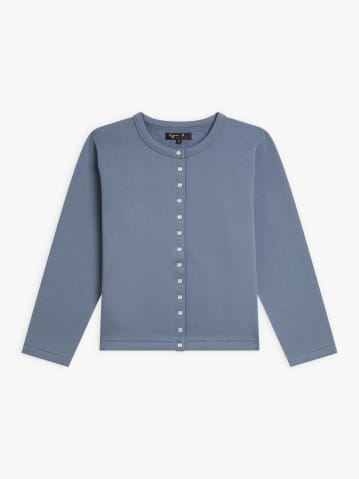 blue cotton jersey Le Petit cardigan