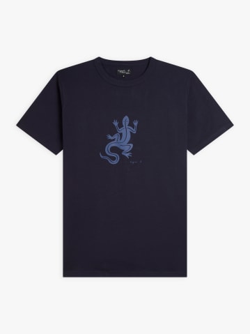 t-shirt Brando manches courtes avec s&eacute;rigraphie L&eacute;zard bleu