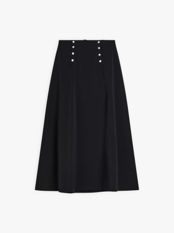 black polyamide cr&ecirc;pe skirt