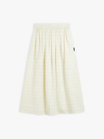 beige checked wool voile Telma skirt