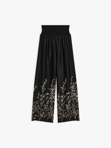 black viscose  Math&eacute;o trousers artist MA ZA SI