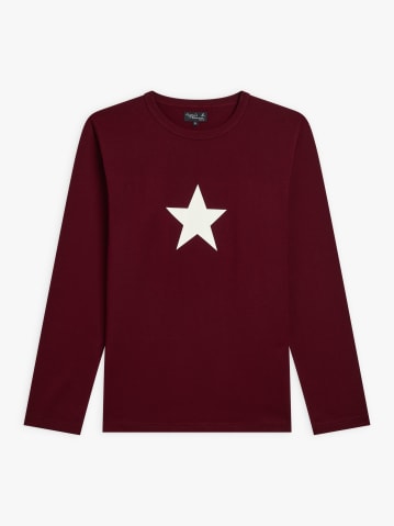 t-shirt New Coulos en jersey de coton s&eacute;rigraphi&eacute; bordeaux