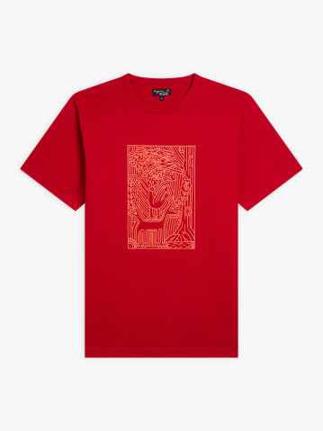 red cotton Le Mixte artist Thibaut Ren t-shirt