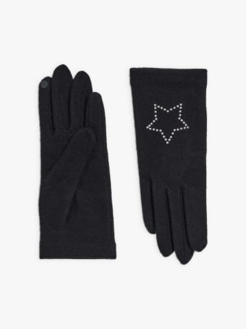 gants Cindy avec &eacute;toile en laine noir