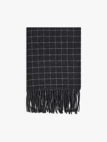 black wool checked Thibault scarf