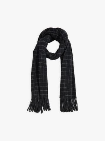 black wool checked Thibault scarf