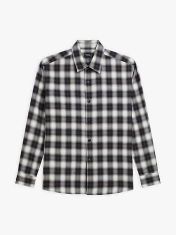 black and white cotton checked Andy shirt