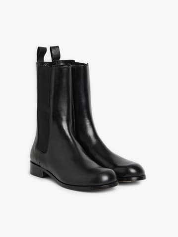 black leather Leandra ankle boots