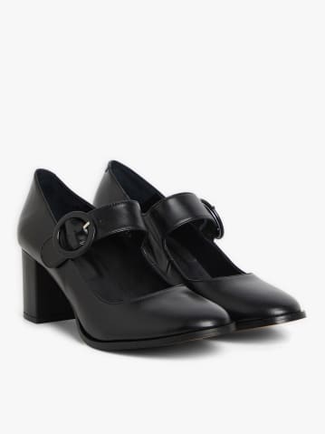 black leather Mary Jane Michelle shoes