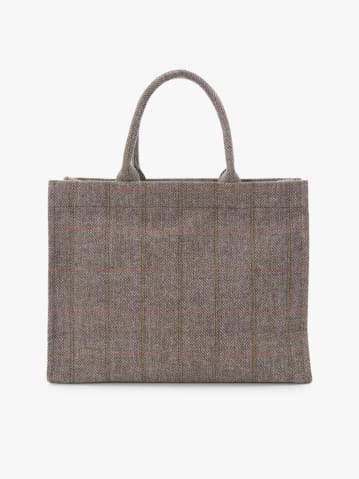 wool checked bag