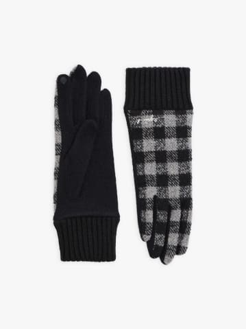 black and grey checked wool Jean-Paul gloves