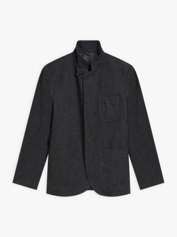 grey cotton Zipp&eacute;e jacket