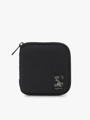 black nylon wallet with fluorescent edges