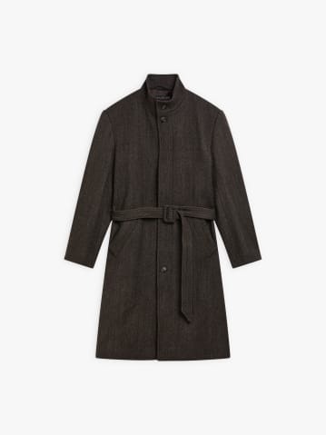 manteau en laine marron