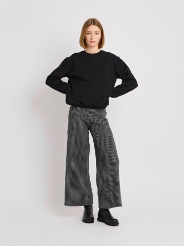 black cotton fleece Loli sweatshirt