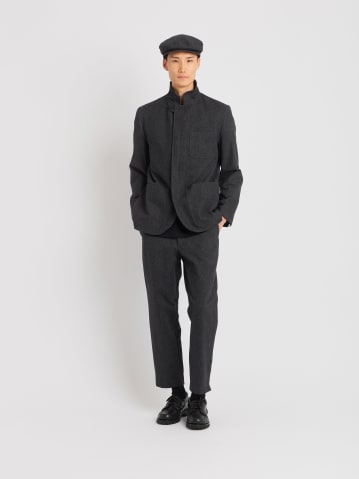 grey cotton Zipp&eacute;e jacket