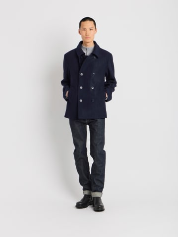 caban Roan en laine bleu