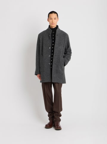 manteau West en laine gris chin&eacute;