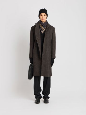 manteau en laine marron