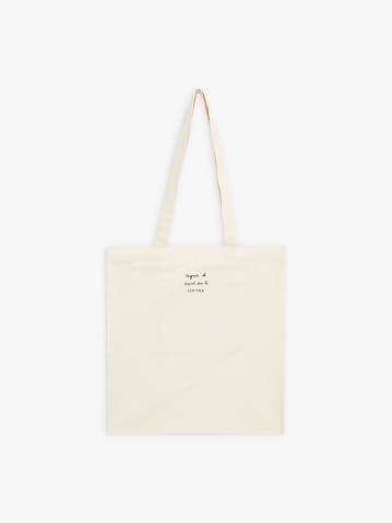 cotton tote bag with &ldquo;j'kiffe le LOUVRE&rdquo; screen print