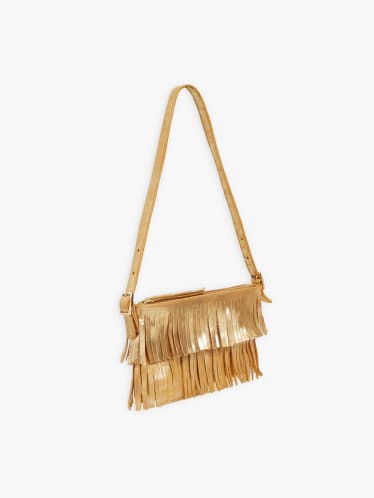 yellow gold leather Carmen clutch image number 1