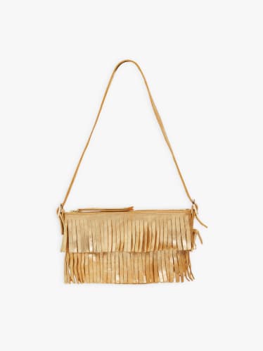 yellow gold leather Carmen clutch image number 0