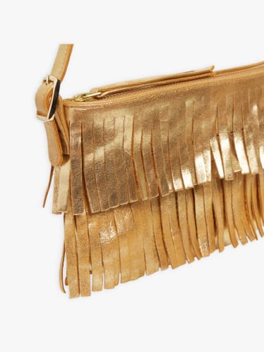 yellow gold leather Carmen clutch image number 3