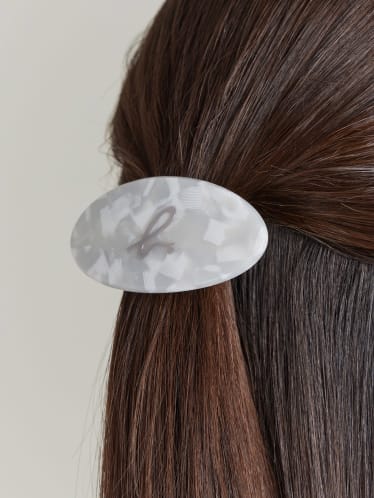 white Annie hair clip image number 2