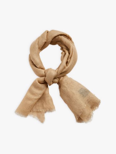 brown linen Yeli scarf image number 1